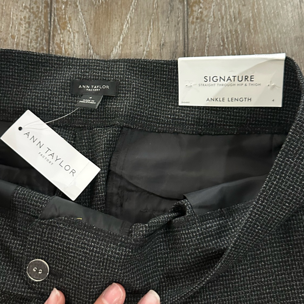Ann Taylor Charcoal Straight Leg Pants - Picture 4 of 12